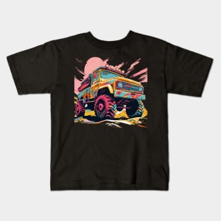 pop art  style 4x4 offroad crawler truck Kids T-Shirt